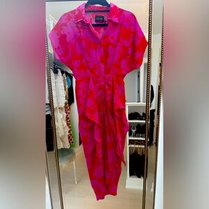 DO+BE Red and Purple Floral Dress